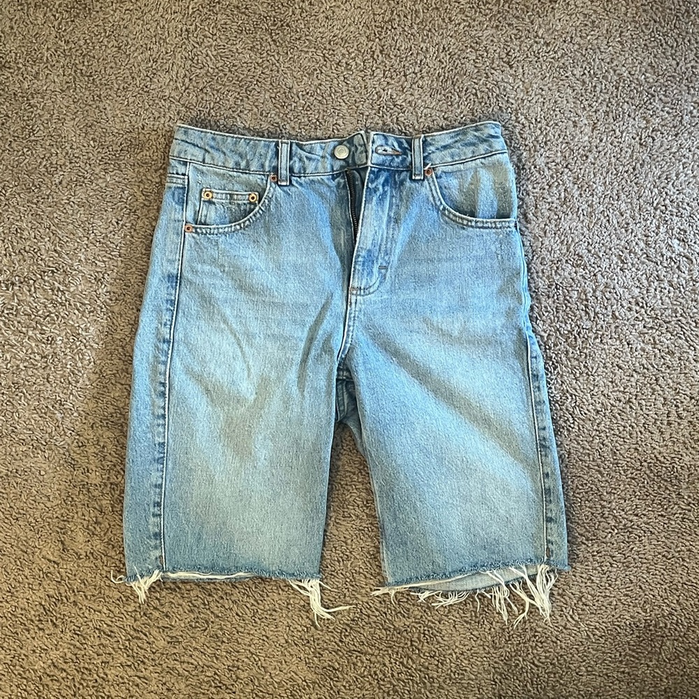 Topshop Denim Bike Shorts